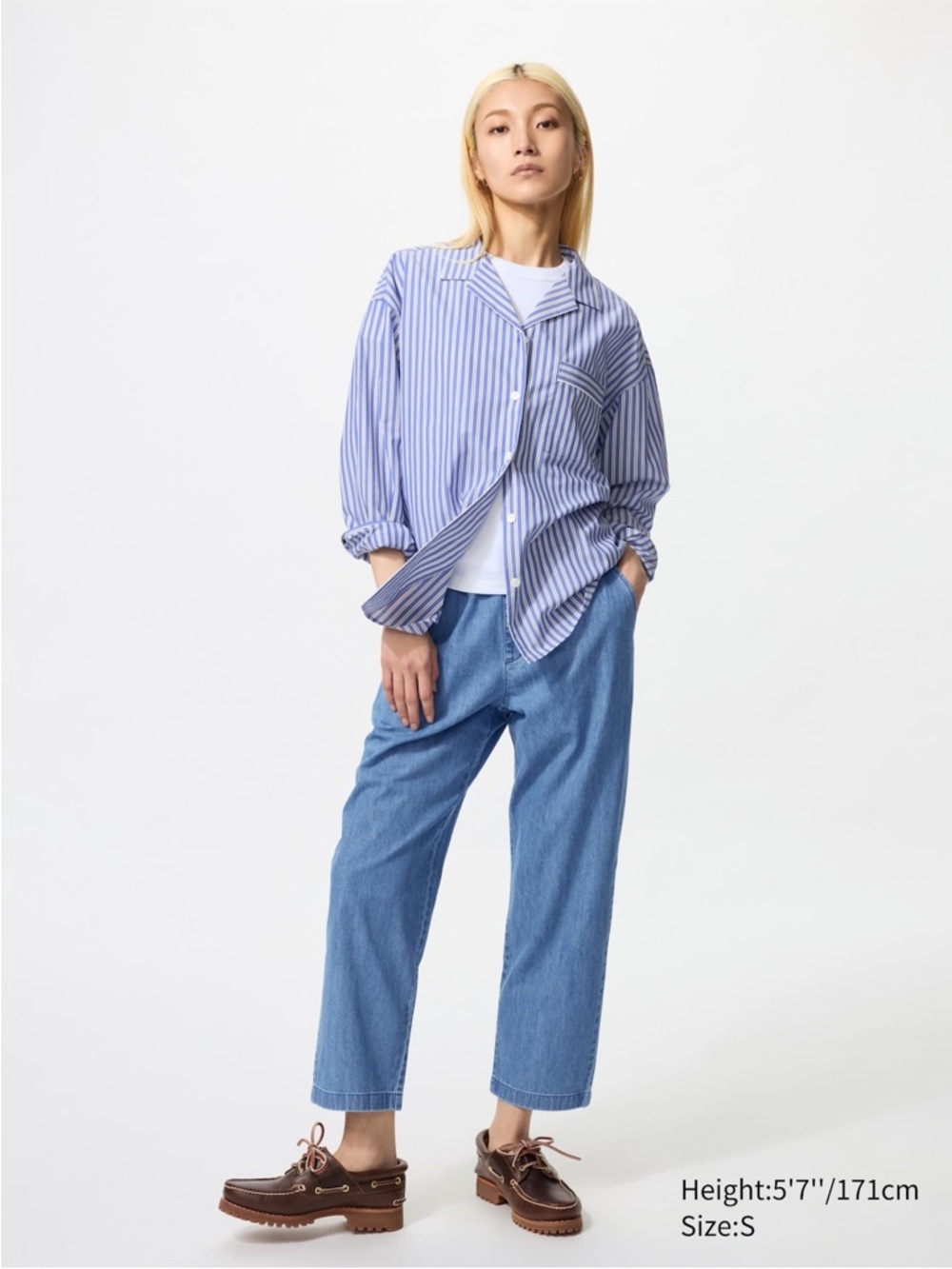 Uniqlo cotton relaxed ankle pants